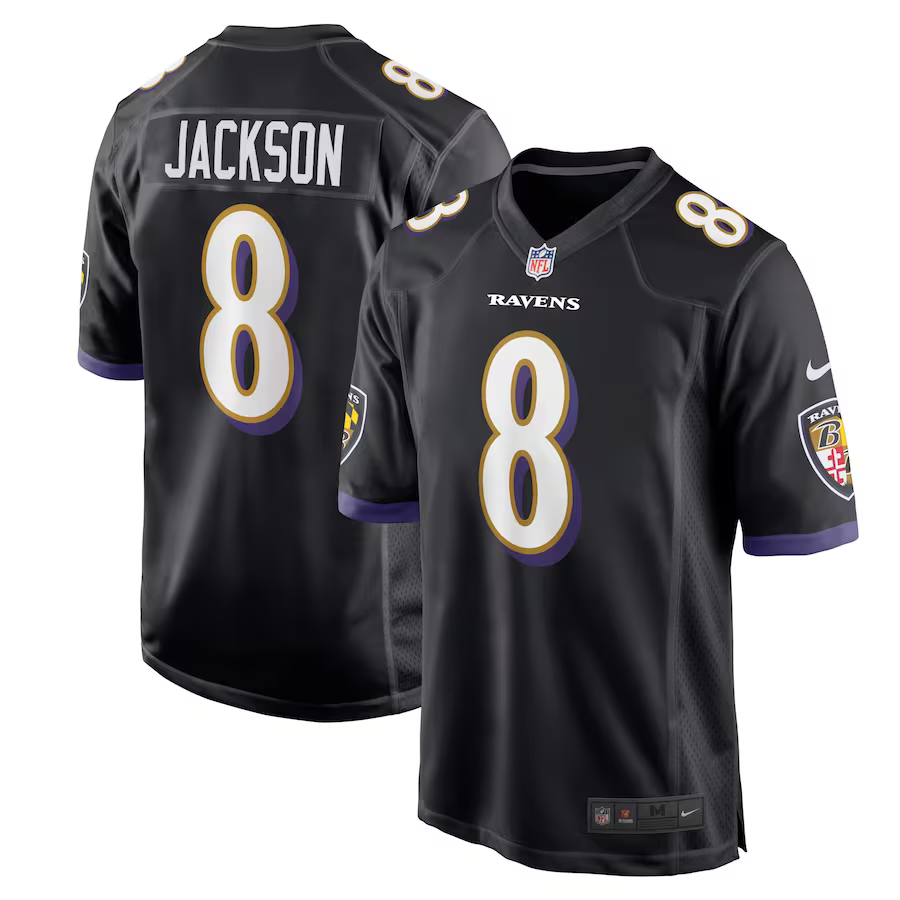 Baltimore Ravens Lamar Jackson Nike Game Jersey-Black