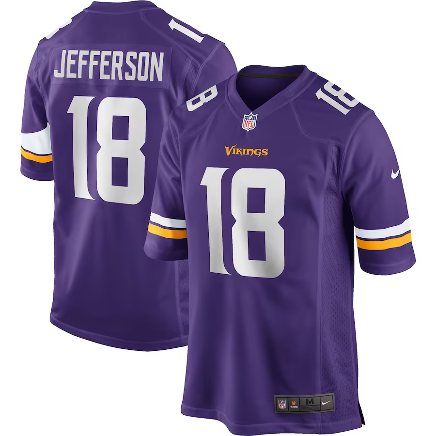 Minnesota Vikings Justin Jefferson Nike Game Jersey- Purple