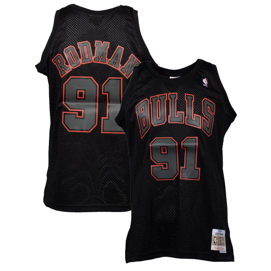 Chicago Bulls Dennis Rodman Mitchell & Ness Dynamic Swingman Jersey-Black