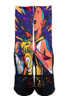 Kobe Bryant Custom Socks - Celebration Graphic