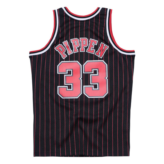 Chicago Bulls Scottie Pippen Mitchell and Ness Swingman Jersey - Pinstripes