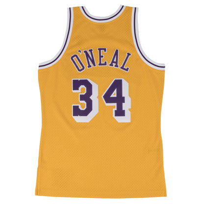Los Angeles Lakers Shaquille O'Neal Mitchell and Ness Swingman Jersey - Gold (1996-97)