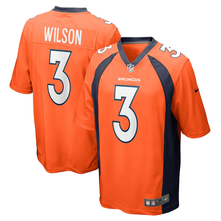 Denver Broncos Russell Wilson Nike Game Jersey- Orange