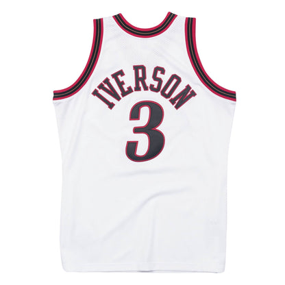 Philadelphia 76ers Allen Iverson Mitchell and Ness Jersey - White