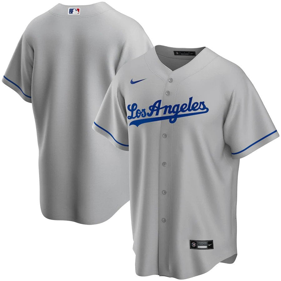 LA Dodgers Nike Official Road MLB Jersey - Grey