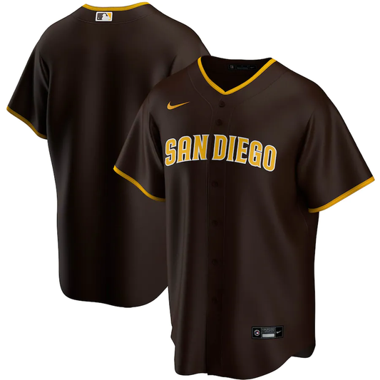 San Diego Padres Nike Official Road MLB Jersey - Brown
