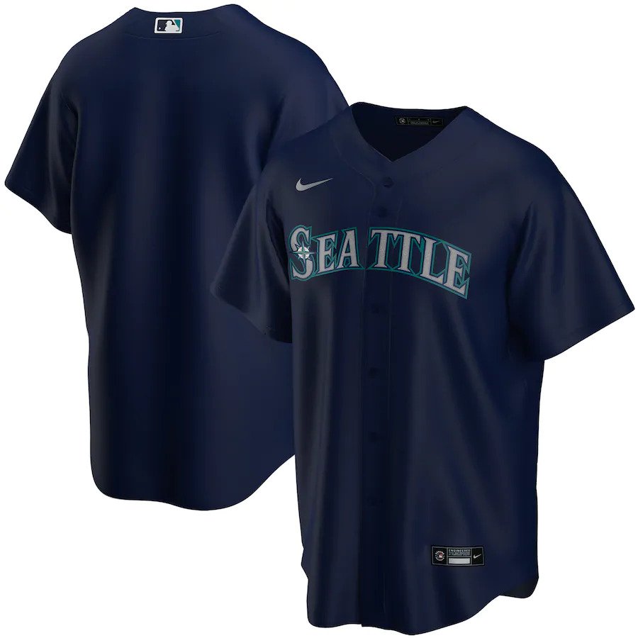 Seattle Mariners Nike Official Alternate MLB Jersey - Navy
