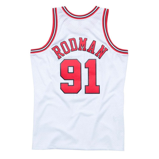 Chicago Bulls Dennis Rodman Mitchell and Ness Jersey - White