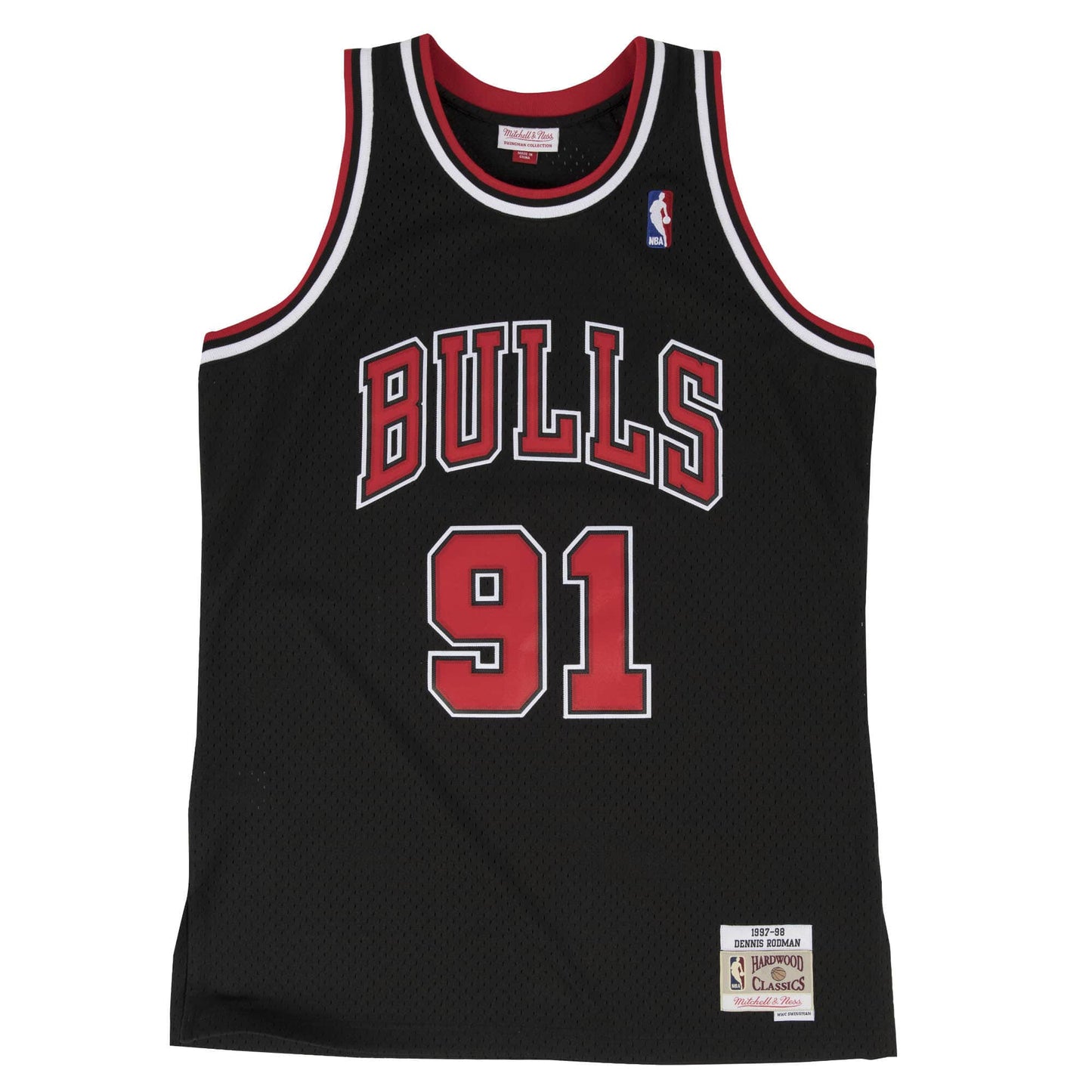 Chicago Bulls Dennis Rodman Mitchell and Ness Jersey - Black
