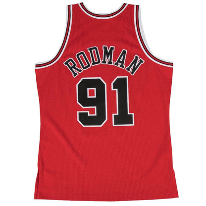Chicago Bulls Dennis Rodman Mitchell & Ness Jersey - Red