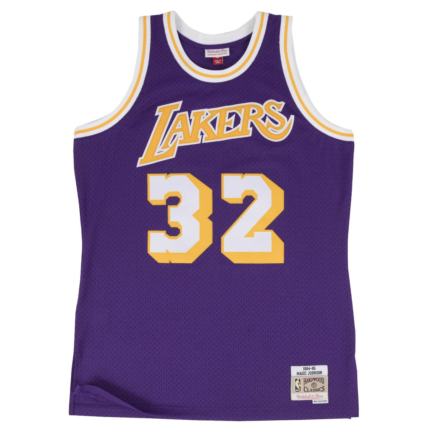 Los Angeles Lakers Magic Johnson Mitchell and Ness Swingman Jersey - Purple