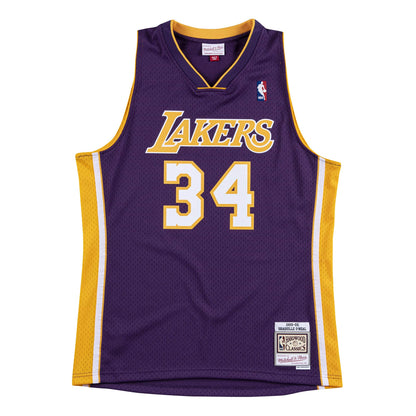 Los Angeles Lakers Shaquille O'Neal Mitchell and Ness Swingman Jersey - Away (1999/00)